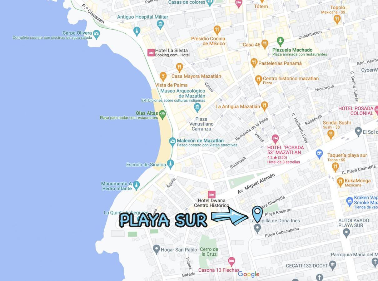 Playa Sur, 5 Min Playa Camina, Machado, Olas! Масатлан Екстериор снимка